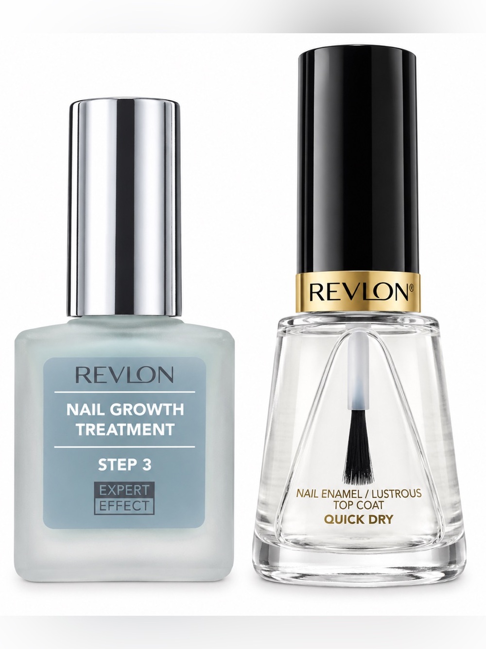 NWOB Revlon Nail Growth Treatment Step 3 + Revlon Quick Dry Top Coat polish Duo